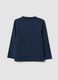 Blue long-sleeve organic cotton T-shirt_1