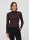 Brown fitted viscose-blend jumper with mock neck_2