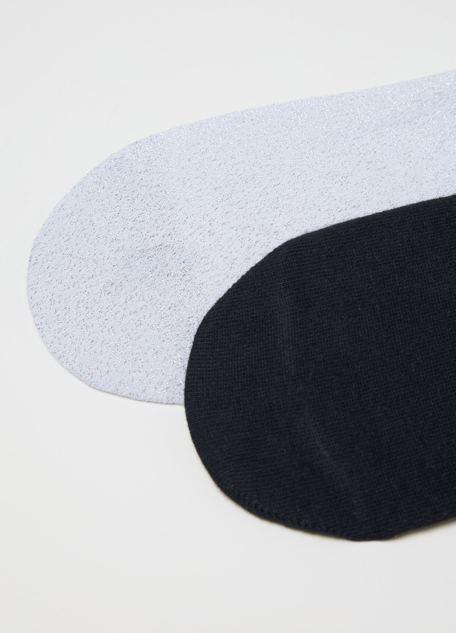 White and Black Invisible Socks by Ovs