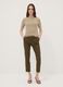 Green slim-fit stretch viscose chino trousers_0