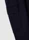 Blue Stretch Viscose Cargo Trousers Regular Fit_5