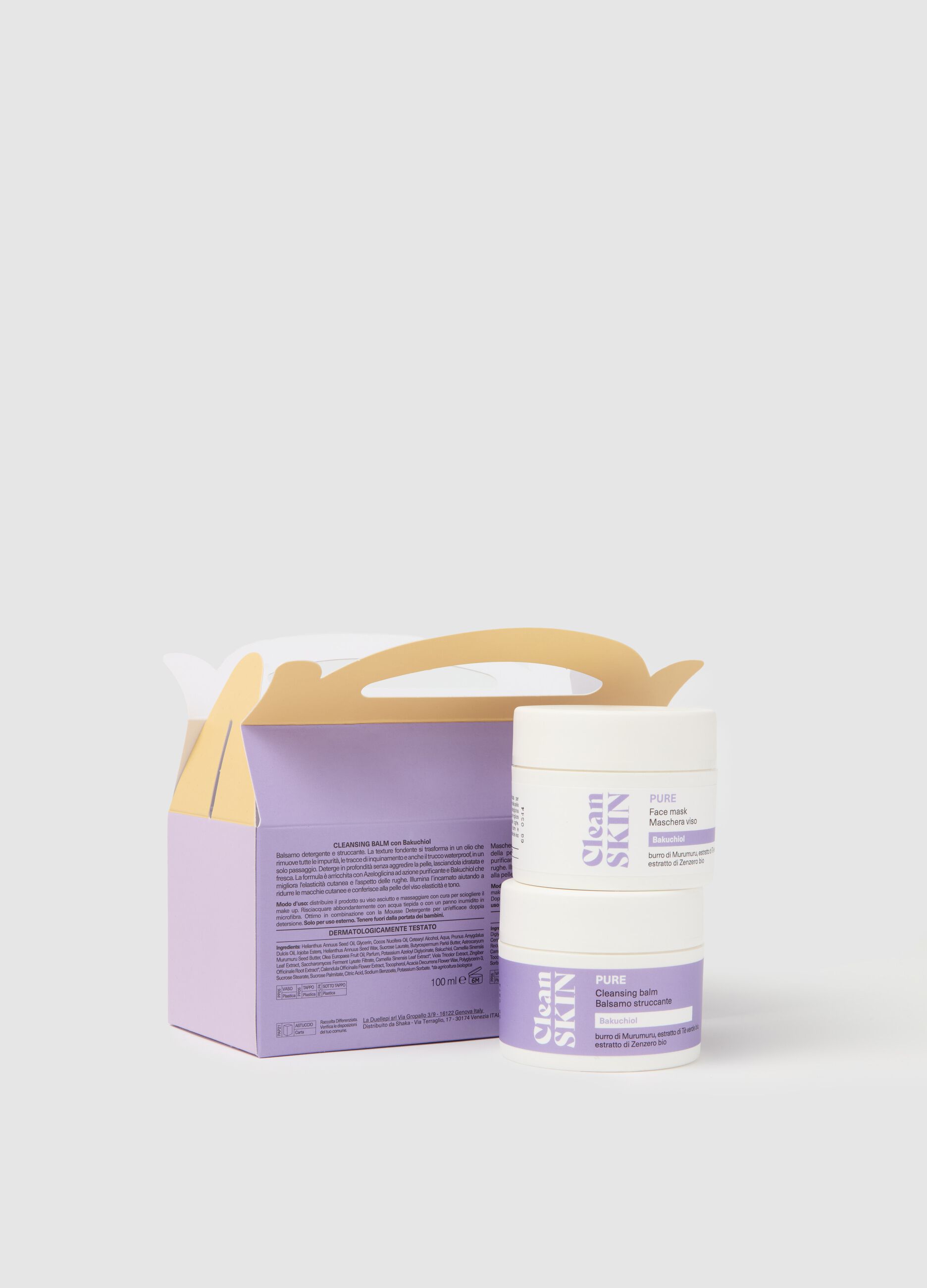Mask+make-up remover butter kit with bakuchiol