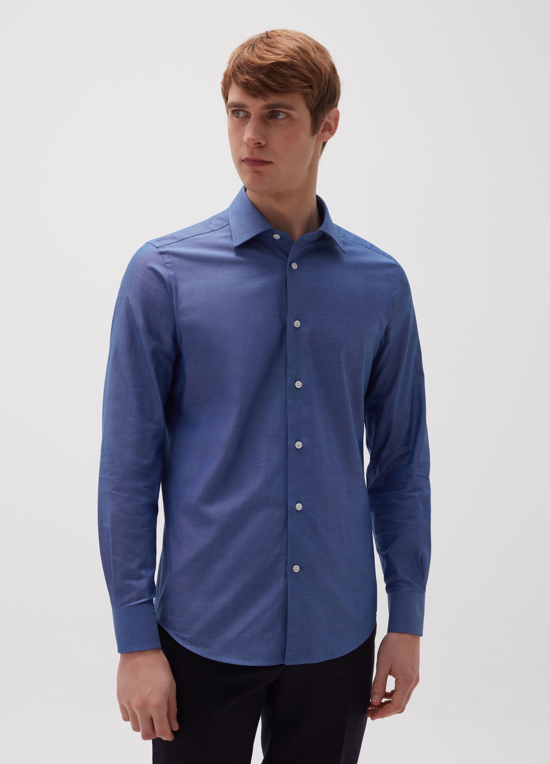 Slim fit Oxford cotton shirt