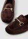 Brown shoes with gold detail_1