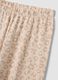 White and beige pure organic cotton printed pyjamas for girls_2