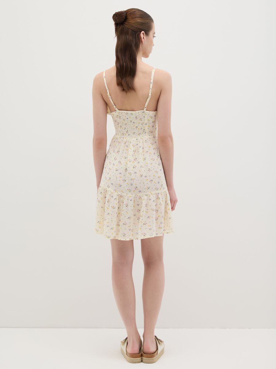 Women's Dress in Pure Multicolour Viscose, Regular Fit_3