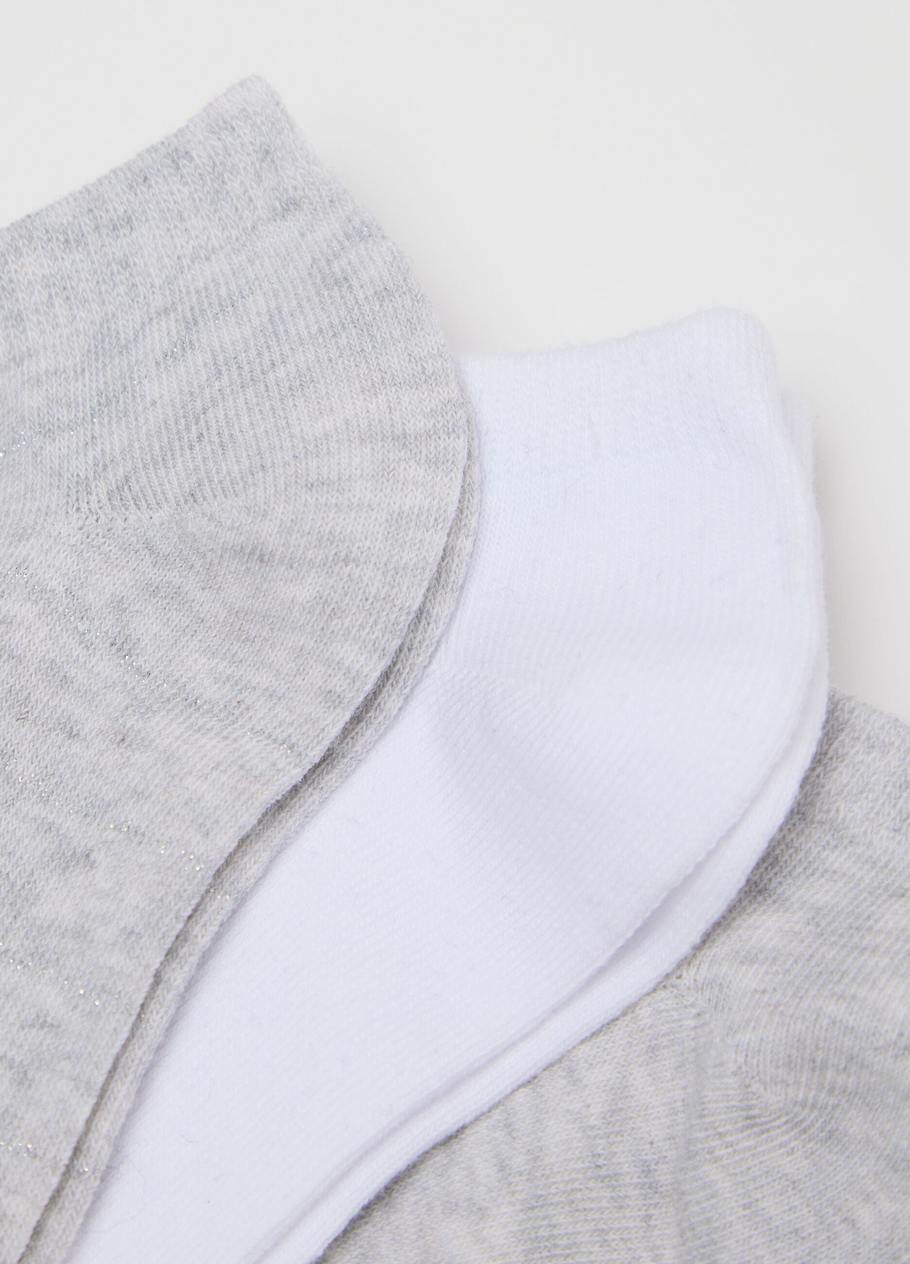 Ovs white and black stretch cotton multipack socks
