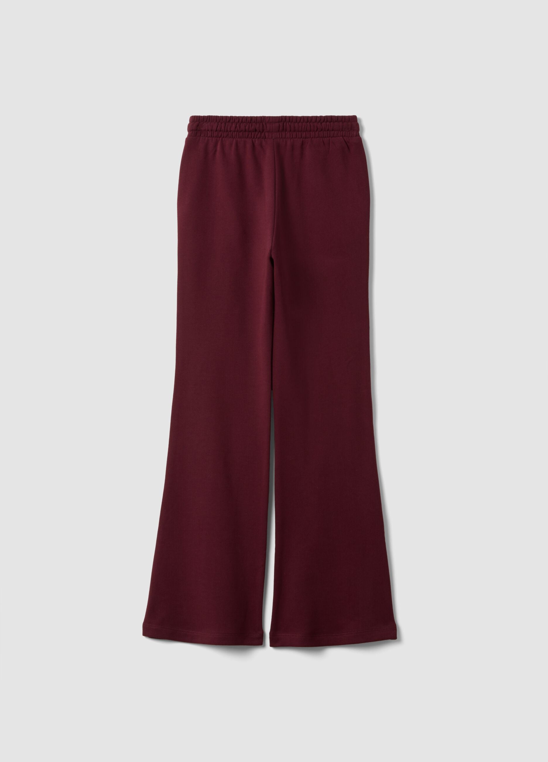Purple flare trousers in pure organic cotton