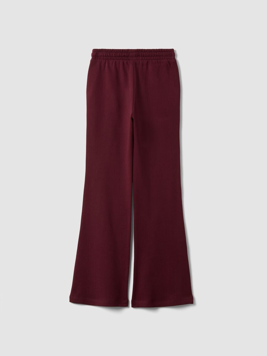 Purple flare trousers in pure organic cotton_2