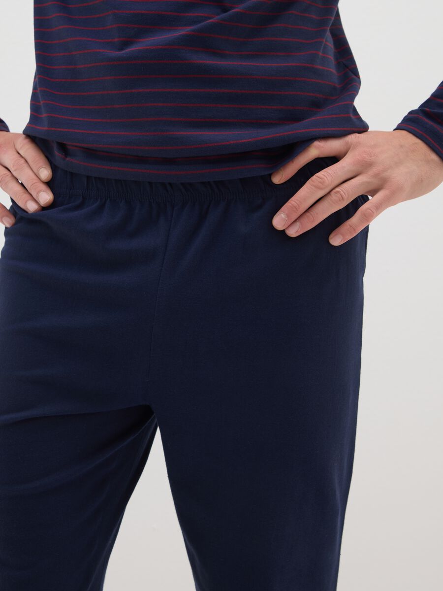 Pigiama in misto cotone blu regular fit_3