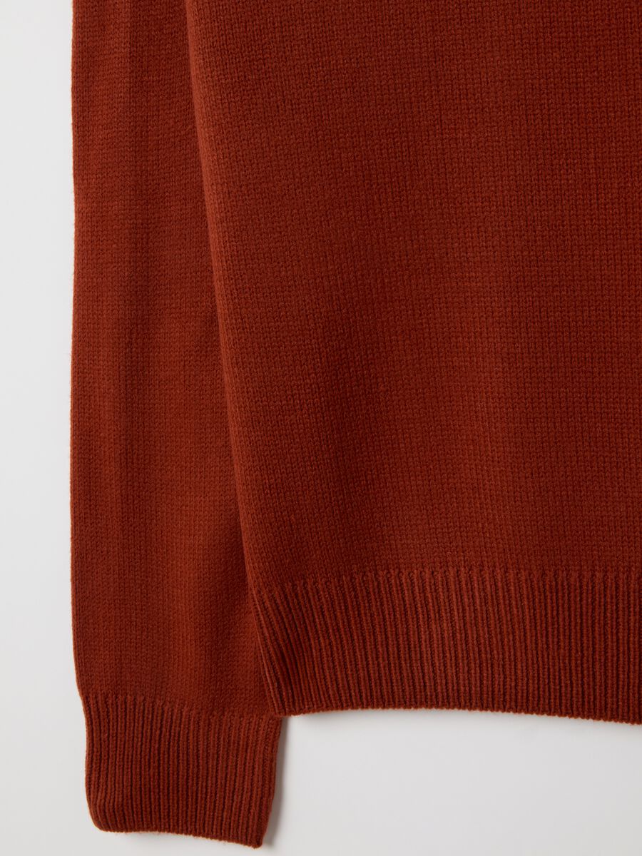 Red Crew Neck Sweater Regular Fit_1
