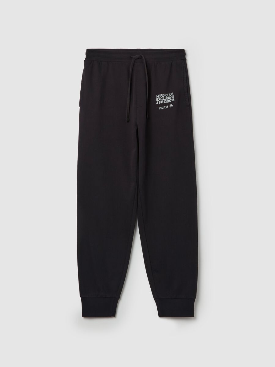 Fleece joggers with print_4