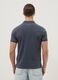 Blue slim fit short-sleeve polo in pure cotton_3