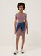 Pink stretch cotton midi dress_0