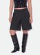 Grey wide-leg stretch viscose Bermuda shorts_1