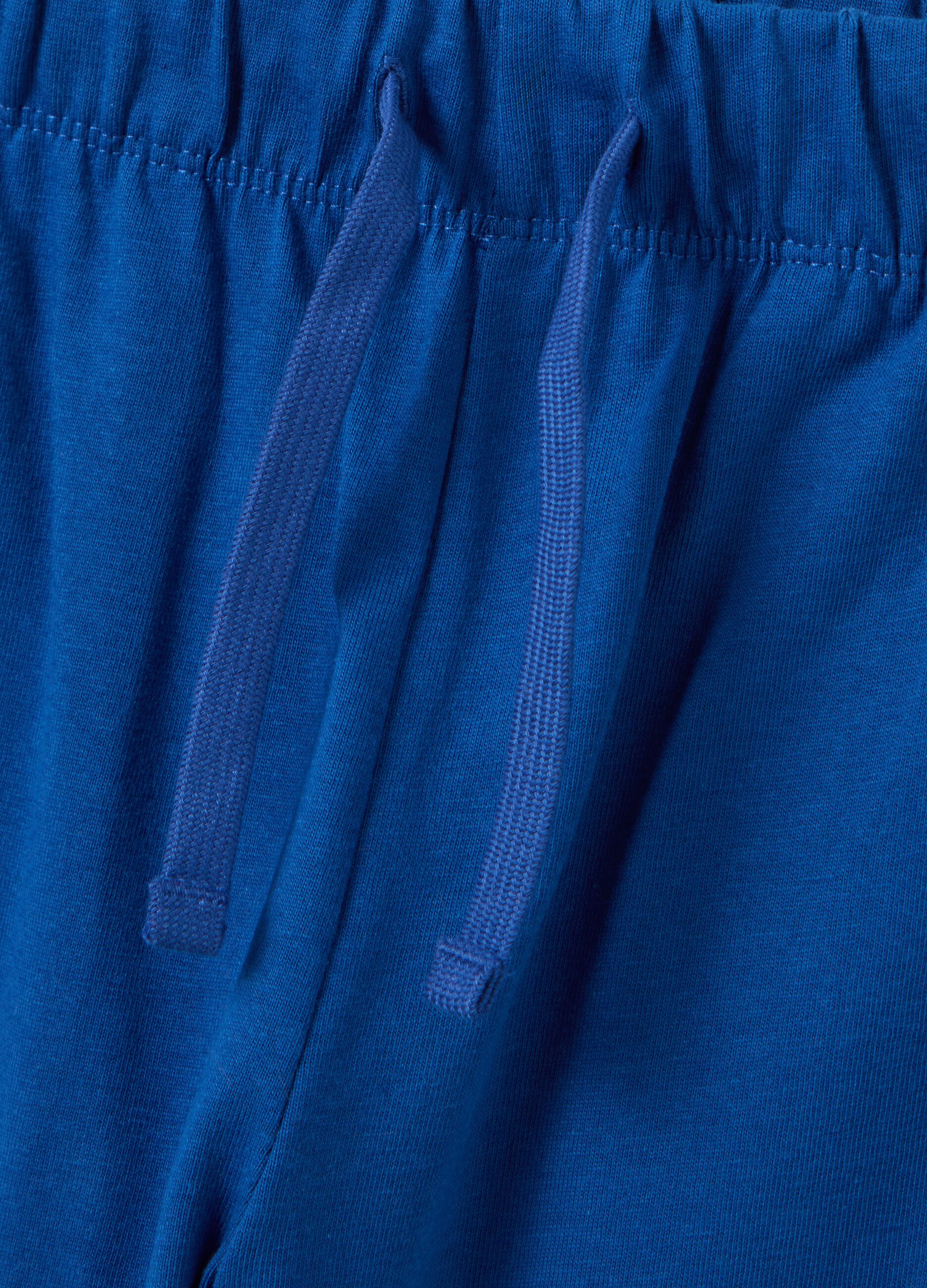 Children's jogging set in pure red and blue cotton regular fit