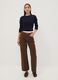 Navy cable-knit crew-neck jumper, regular fit_1