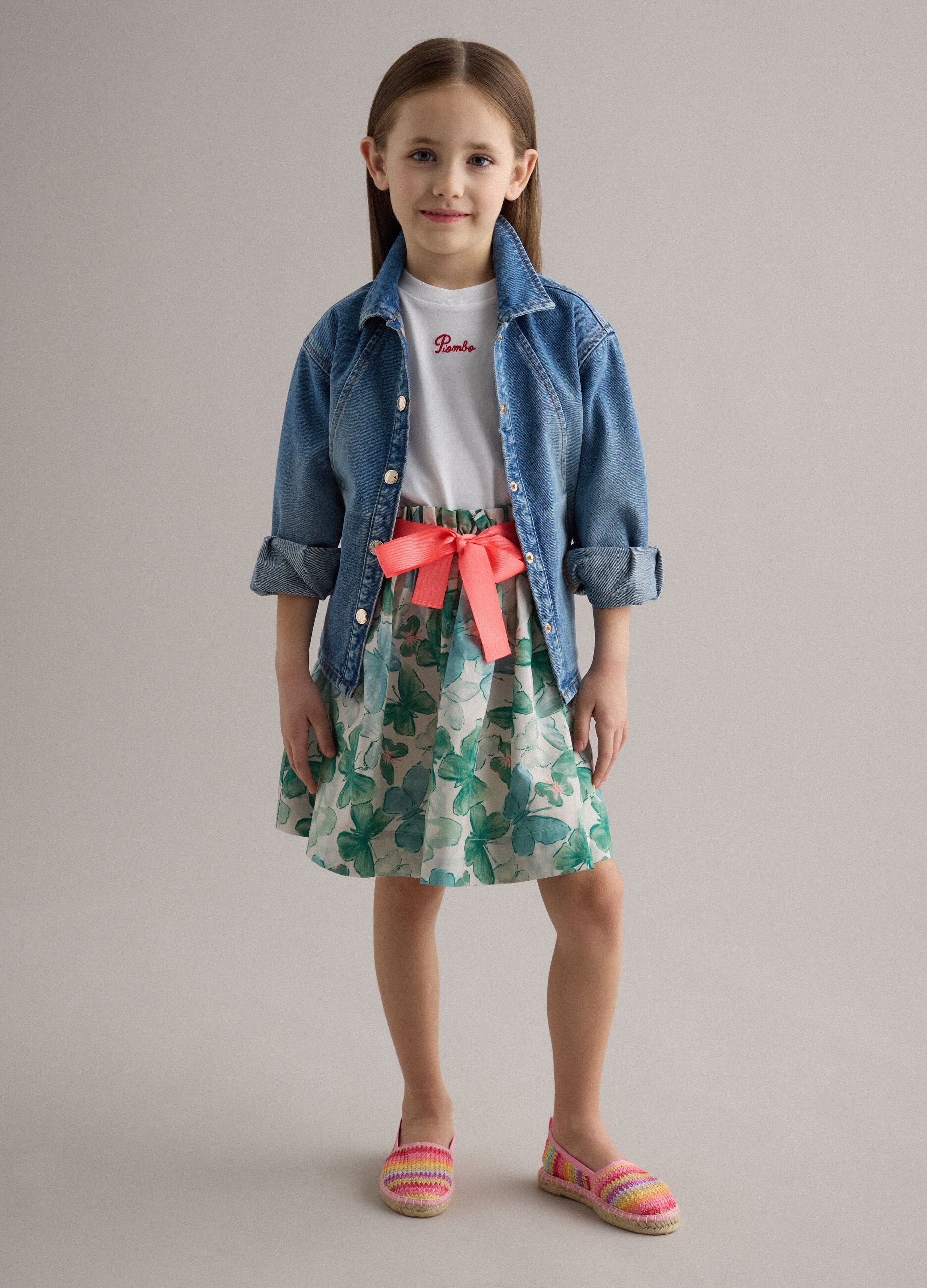Girls&rsquo; multicolour woven espadrilles