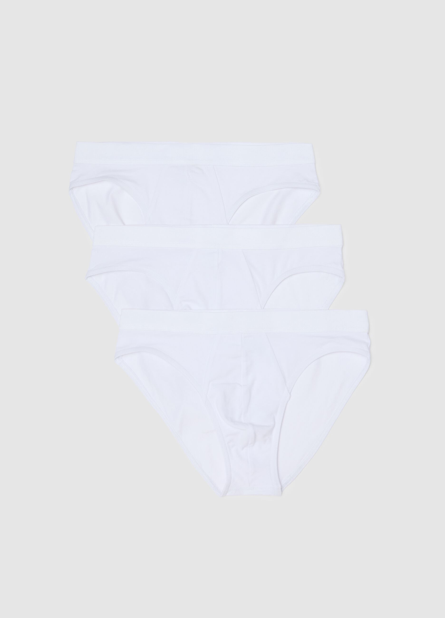 White Stretch Jersey Briefs