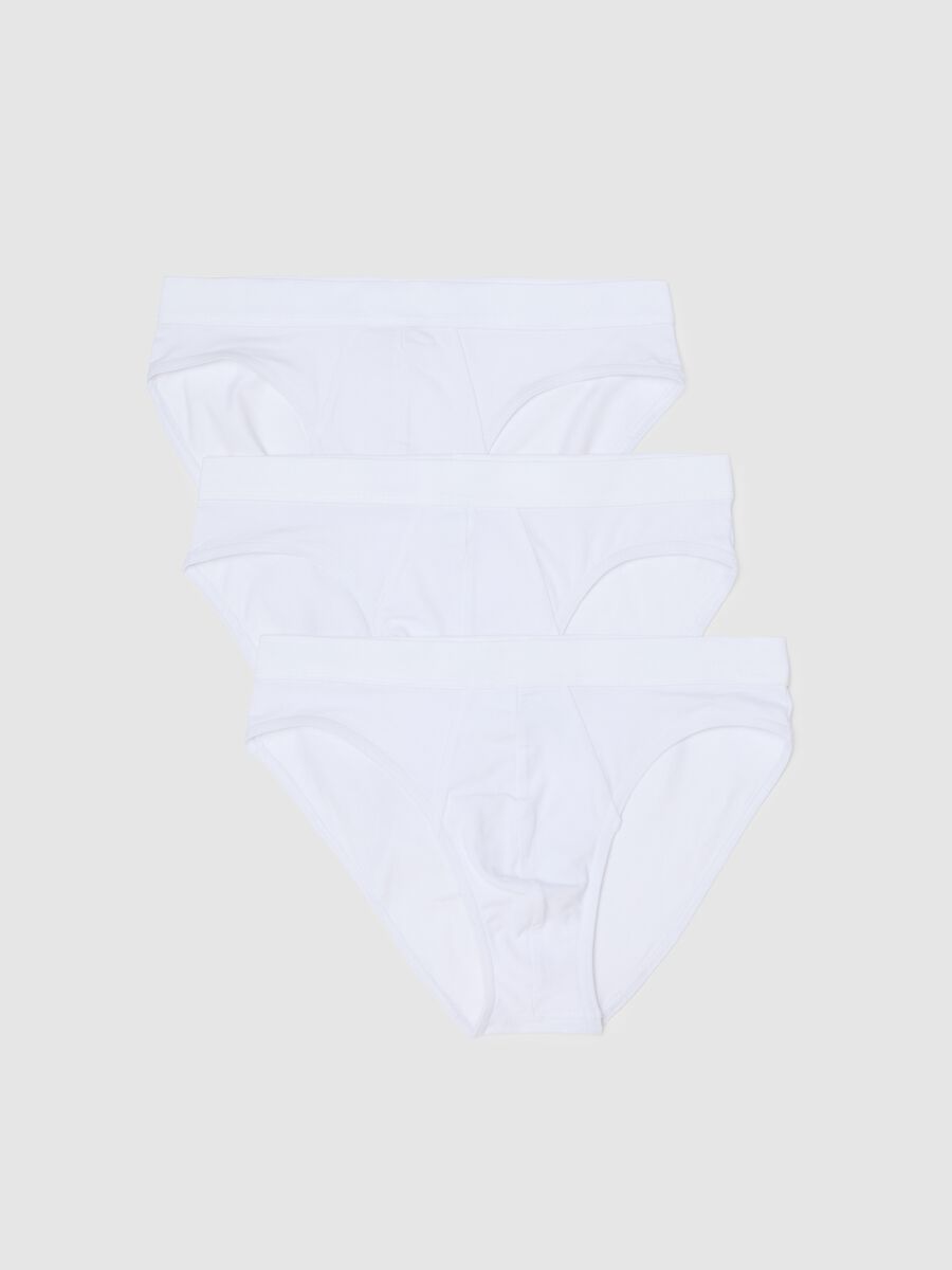 White Stretch Jersey Briefs_0