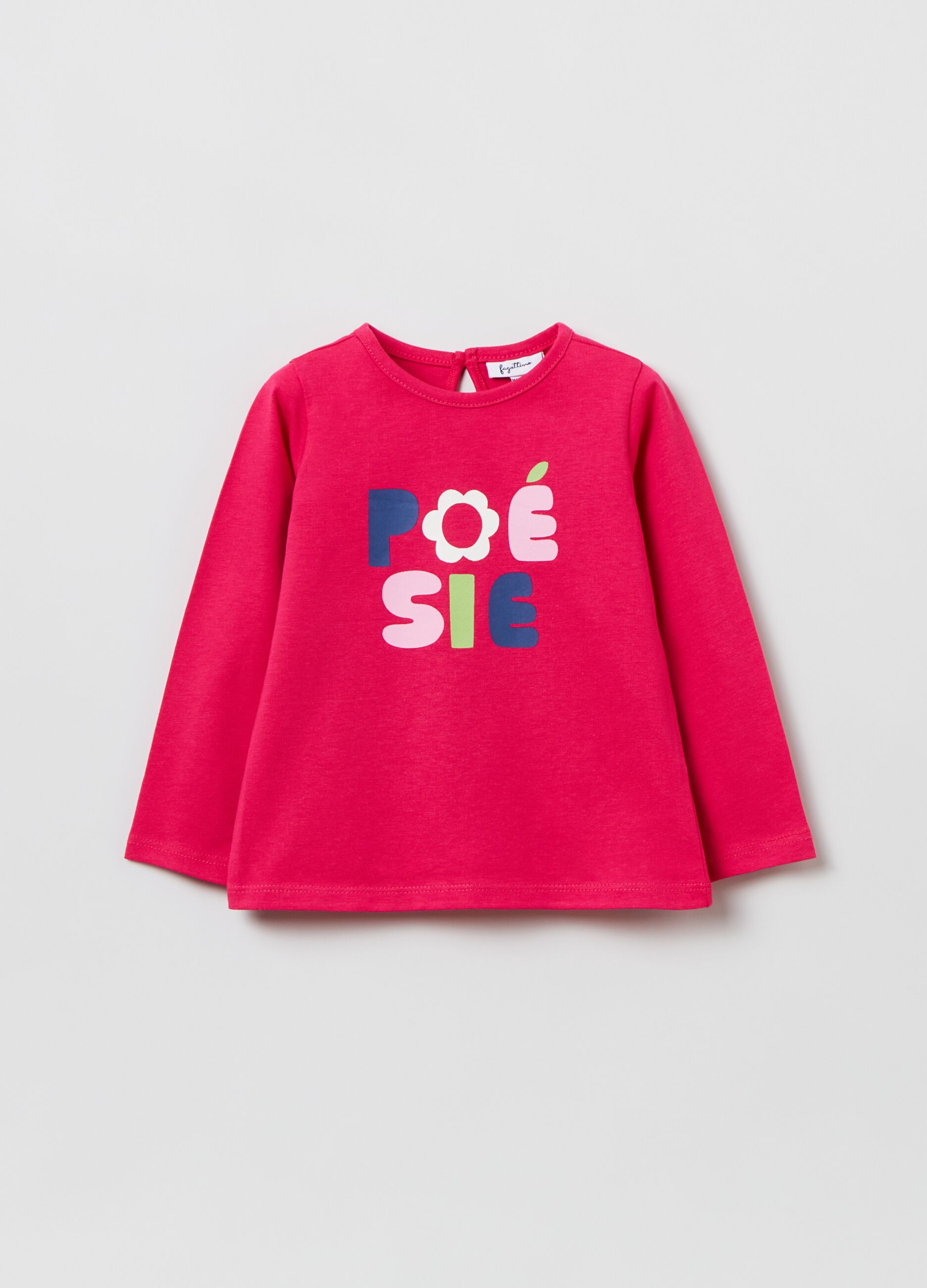 T-shirt a maniche lunghe stampa lettering_0