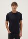Slim fit blue stretch cotton T-shirt_1