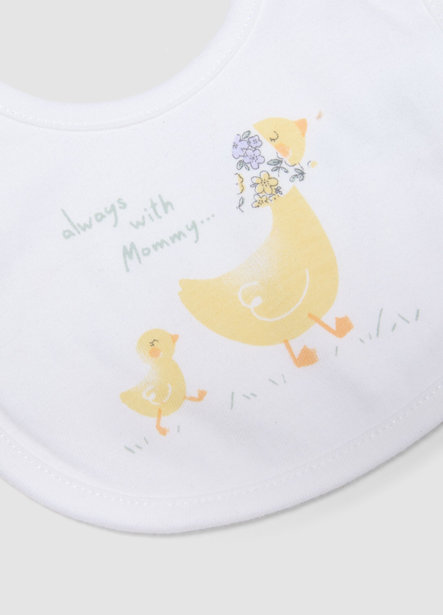 Two-pack of white bibs in pure organic cotton