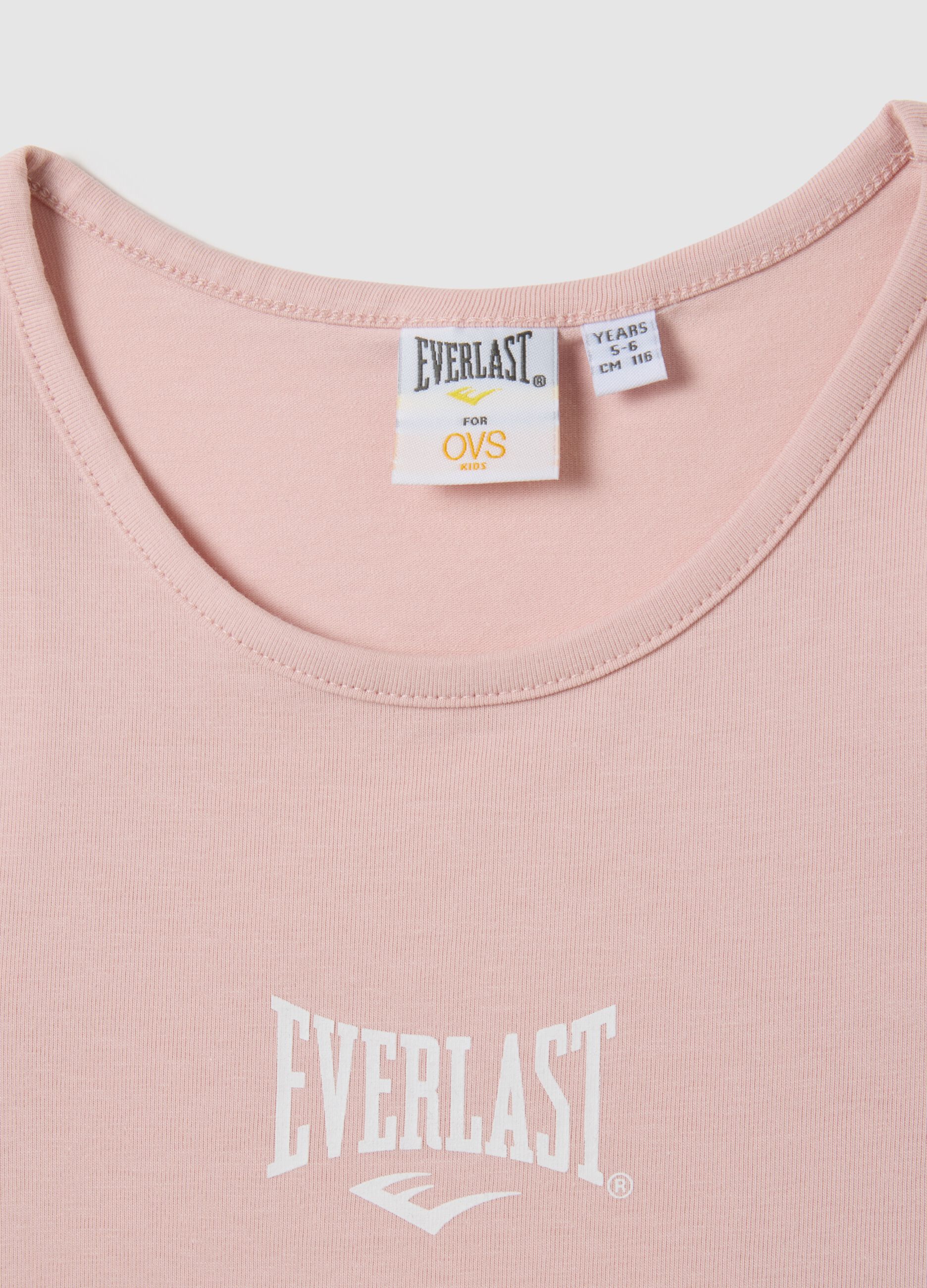 Girl's pink cotton top with regular fit