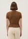 Brown pure cotton regular fit knitted sweater_2
