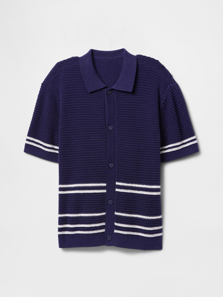 Blue Short Sleeve Polo in Pure Cotton by OVS_3
