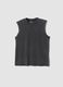 Black pure cotton vest top_3