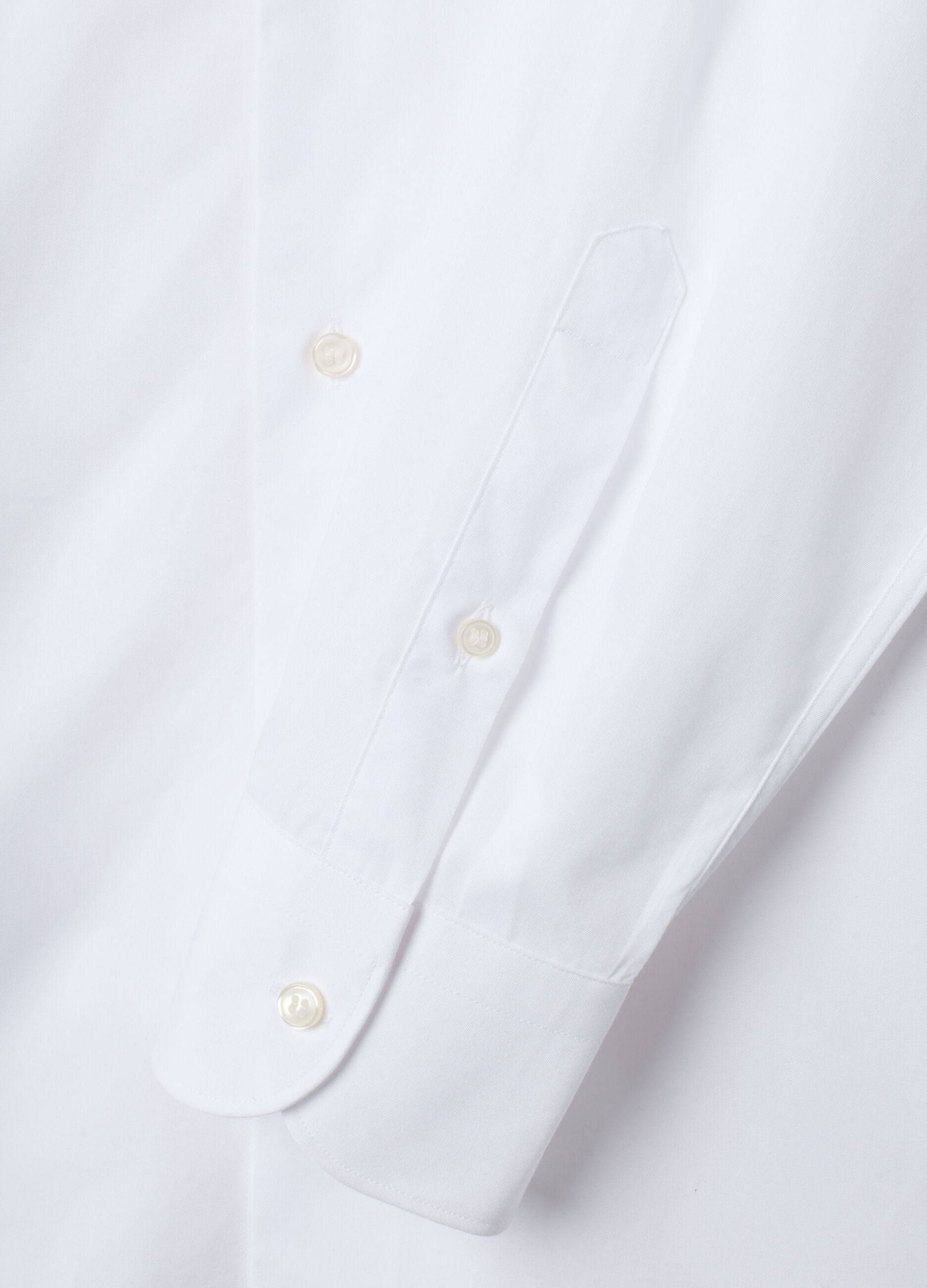 White pure cotton shirt with classic collar