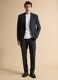 Pantaloni formali blu in twill di viscosa elasticizzata slim fit_0