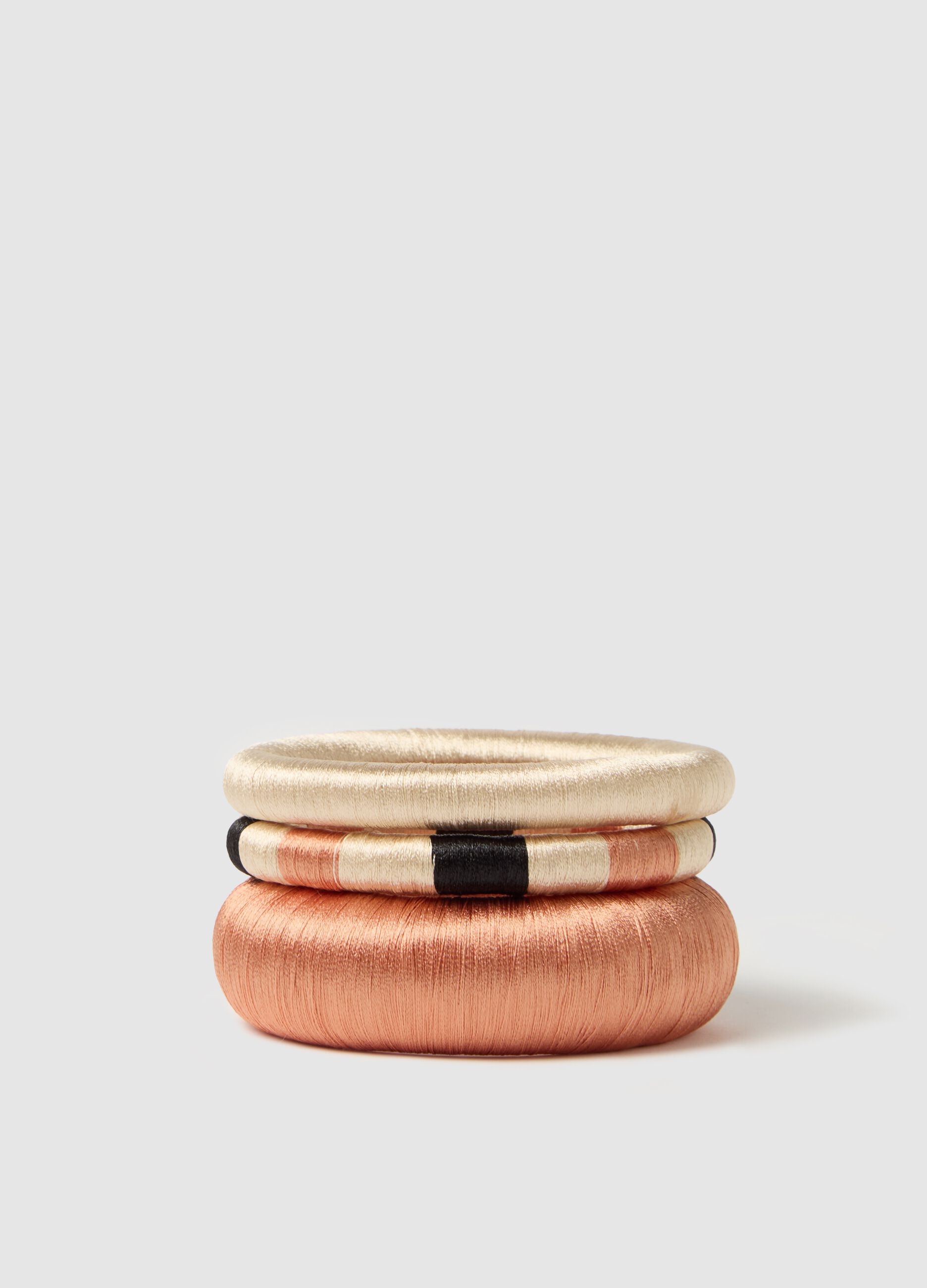 Three-pack covered bracelets