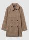 Multicolour Checked Oversized Coat with Buttons_0