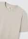Beige regular fit pure cotton T-shirt_5