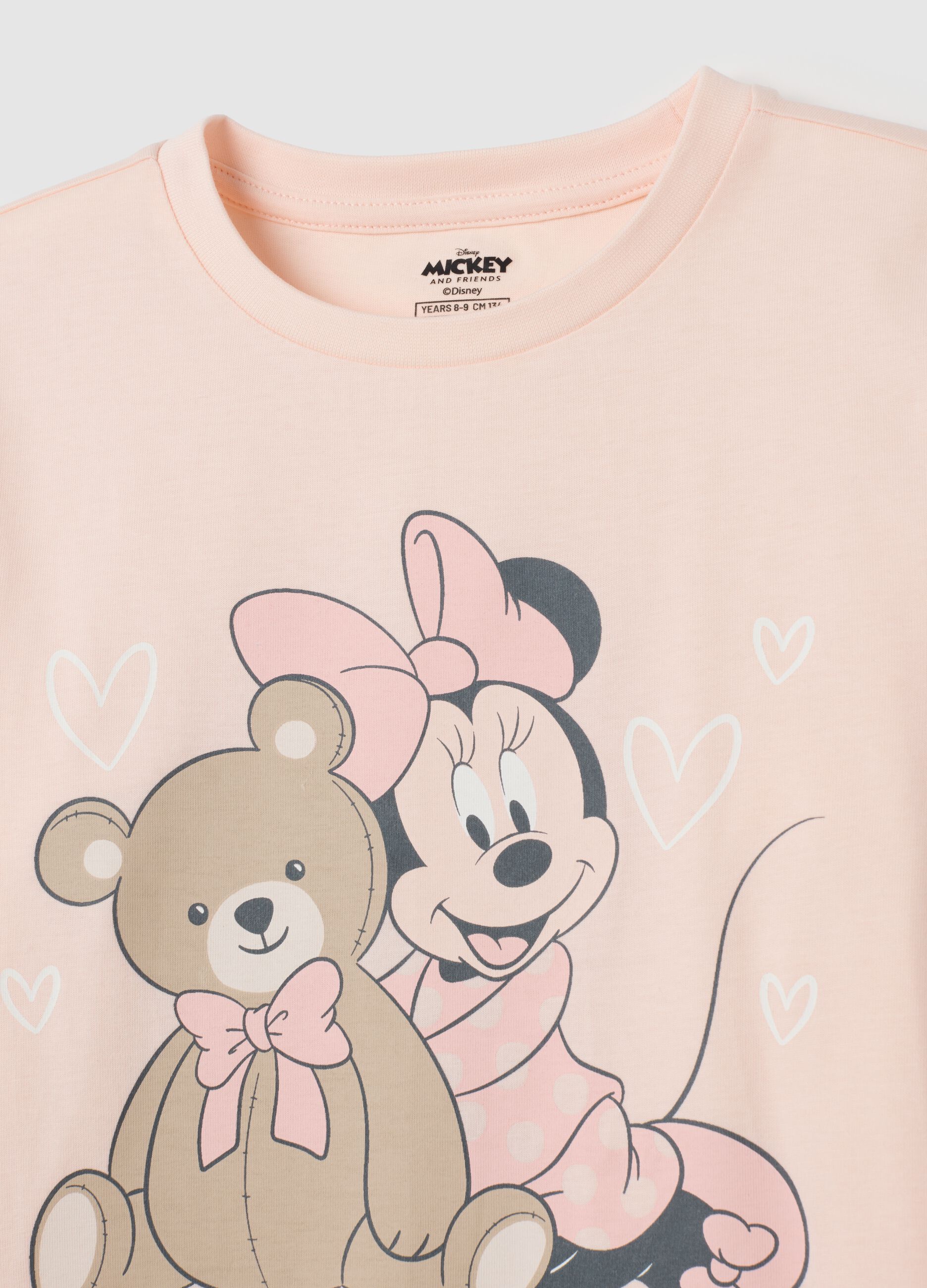 Pigiama da bambina in puro cotone rosa regular fit