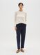 Regular fit white crew neck jumper_1
