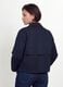 Blue pure cotton jacket with contrast collar, regular fit_3
