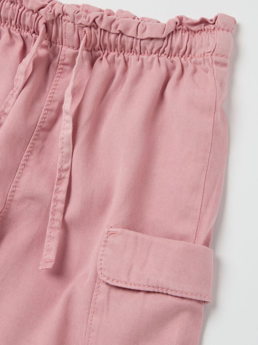 Cargo trousers in cotton and Lyocell with drawstring_2