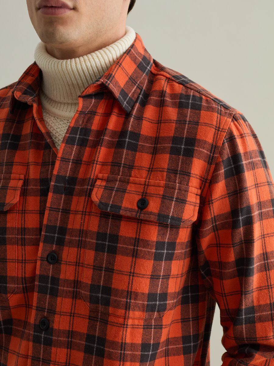 Check flannel shirt with pockets_3