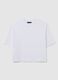 T-shirt in misto cotone bianca boxy fit_4