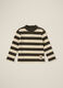 Black and white striped baby sweater_0
