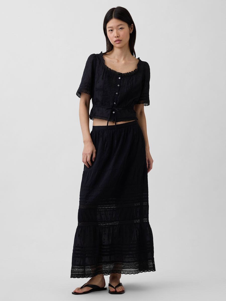 Pure cotton blouse with lace_4