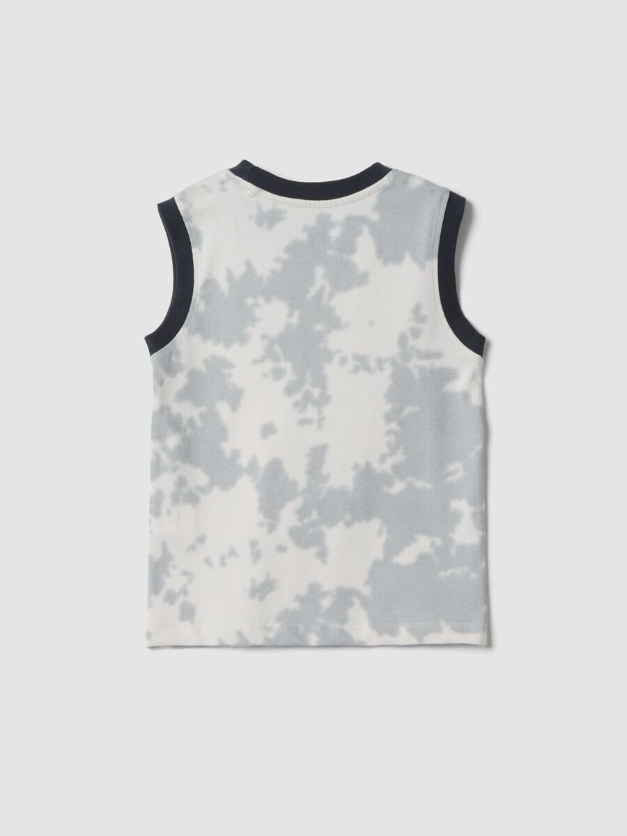 White pure cotton vest top with graphic print_1