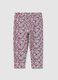 Girls' multicolour skinny fit cotton leggings_0
