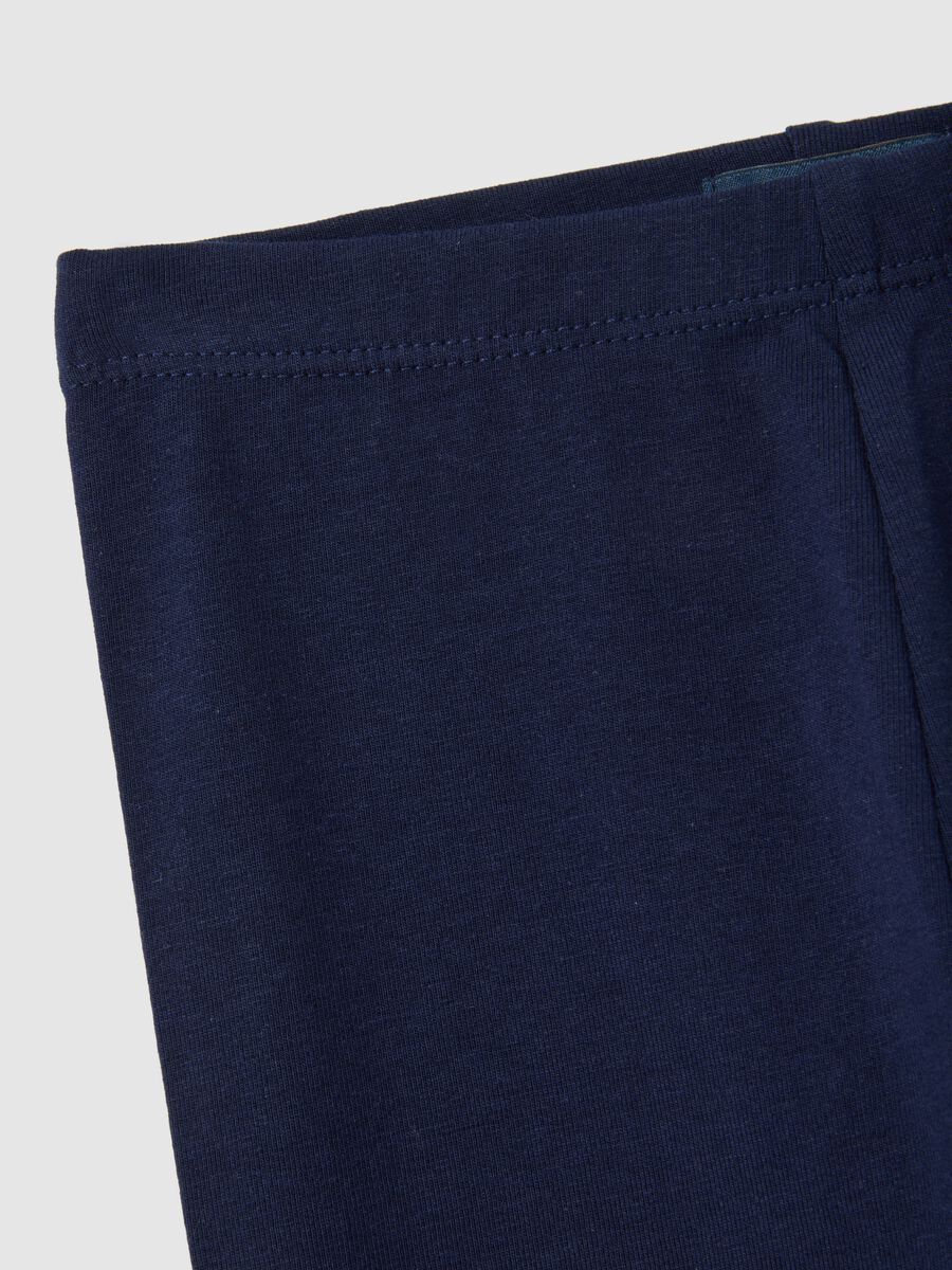 Girls' Skinny Blue Stretch Cotton Leggings_2