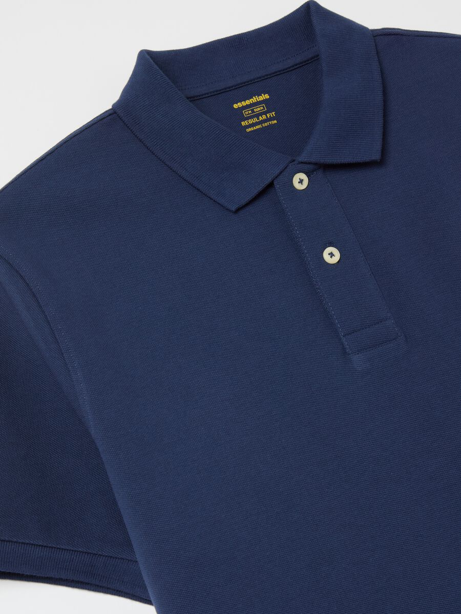 Solid colour polo shirt in organic cotton_5