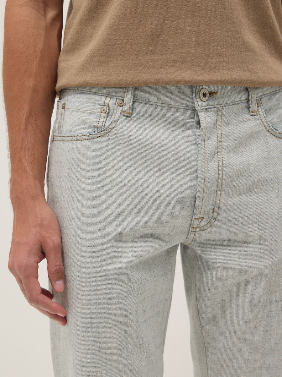 Light Blue Pure Cotton Relaxed-Fit Denim Jeans_4