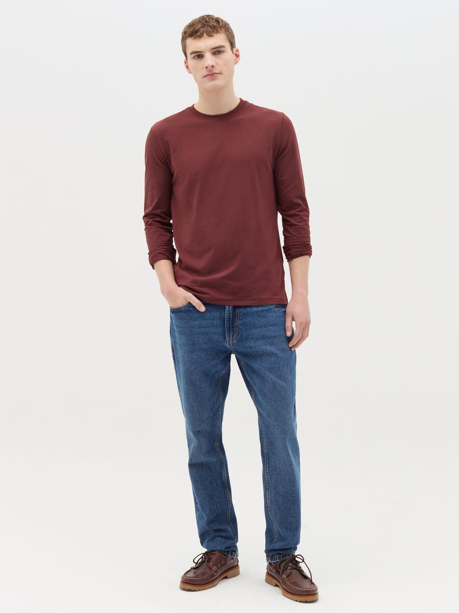 Long-sleeved T-shirt in stretch cotton_1